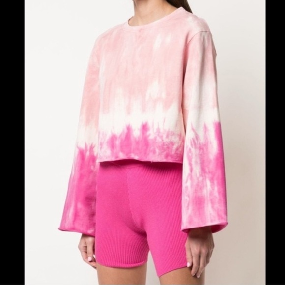 APPARIS Satya Wide Sleeve Tie Dye Sweater! Pink Sweatshirt Large - Picture 3 of 10